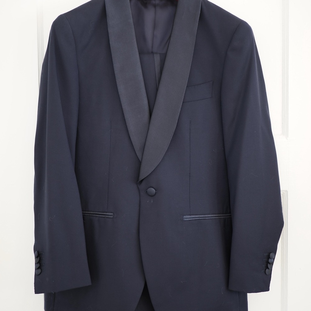 SuitSupply Navy Shawl Collar Havana Tuxedo